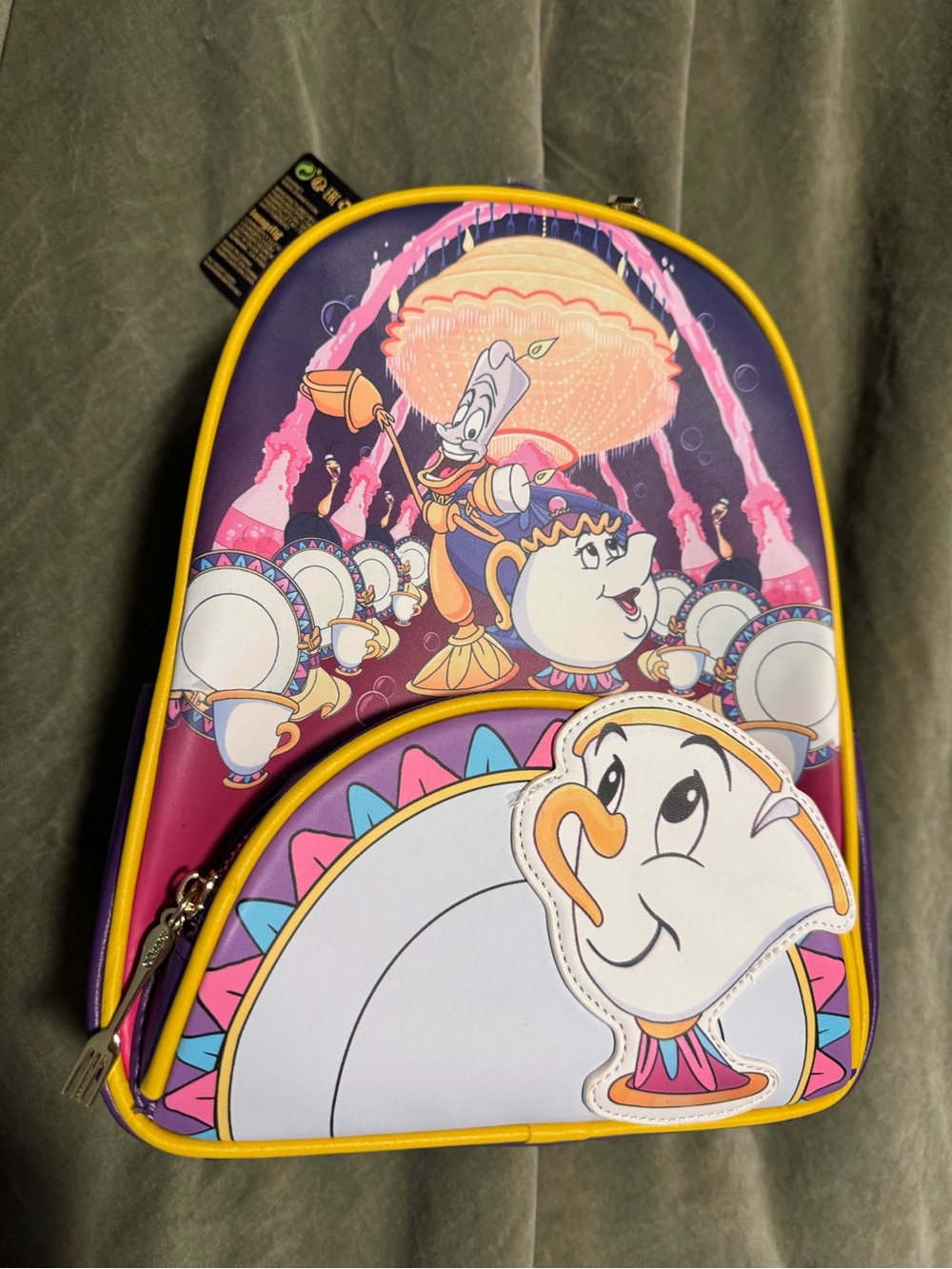 Loungefly Purple & Pink Mrs. Potts & Chip Backpack